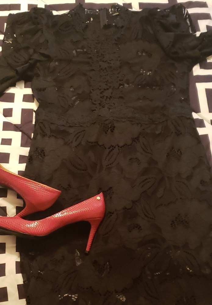 Head Turning Black Lace Dress